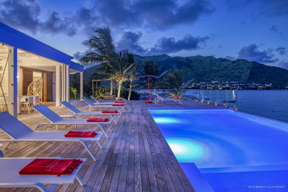 Location villa Saint Martin Baie Cul de Sac - villa 6 chambres 14 personnes - piscine - vue mer - bord de mer - face Ilet Pinel (43)